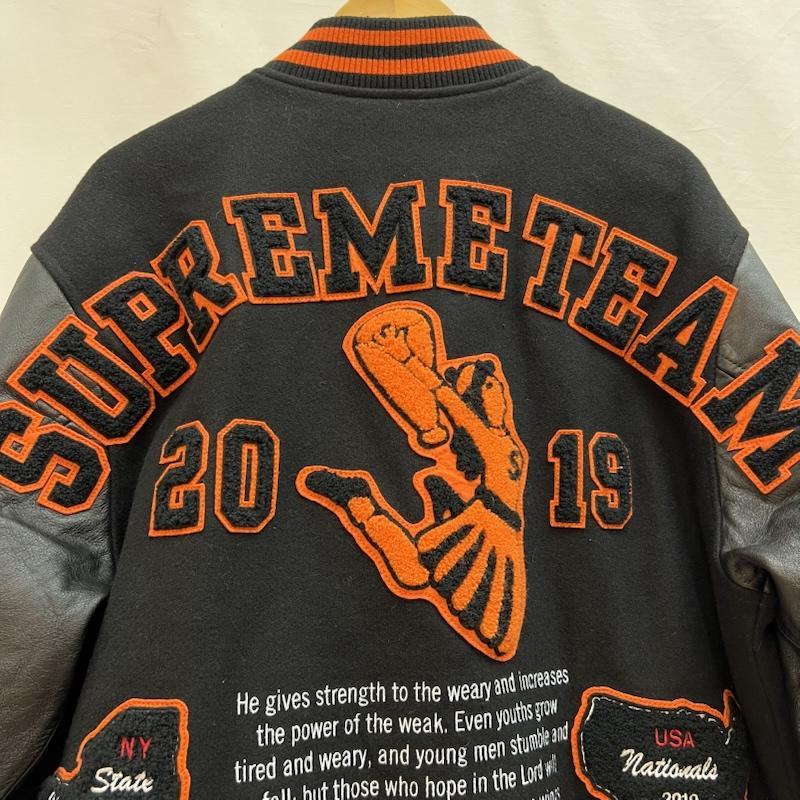 シュプリーム 19AW Team Varsity Jacket スタジャン M 50143725