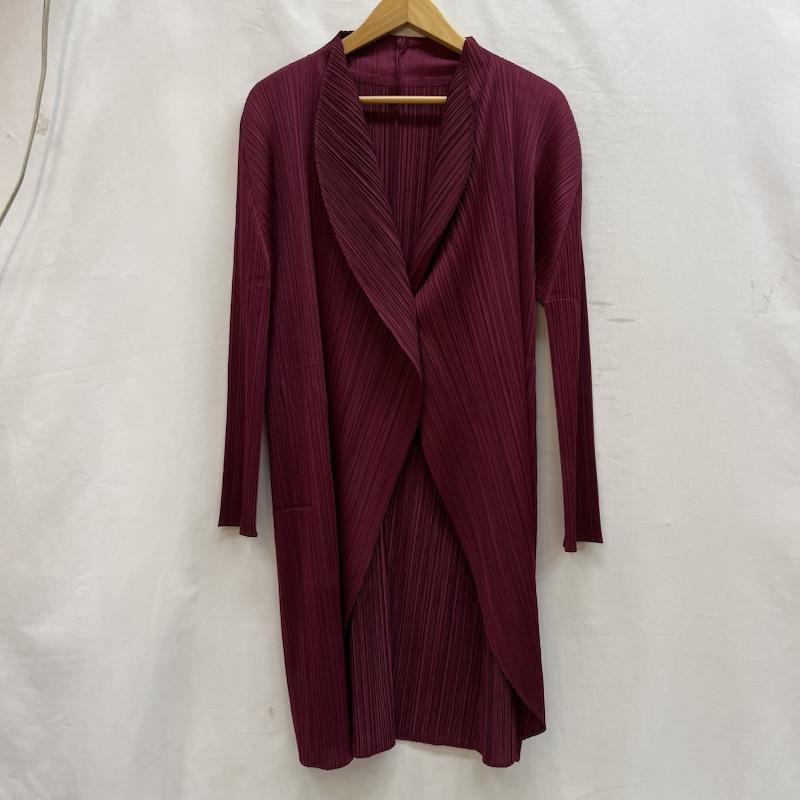 プリーツプリーズイッセイミヤケロングカーディガン