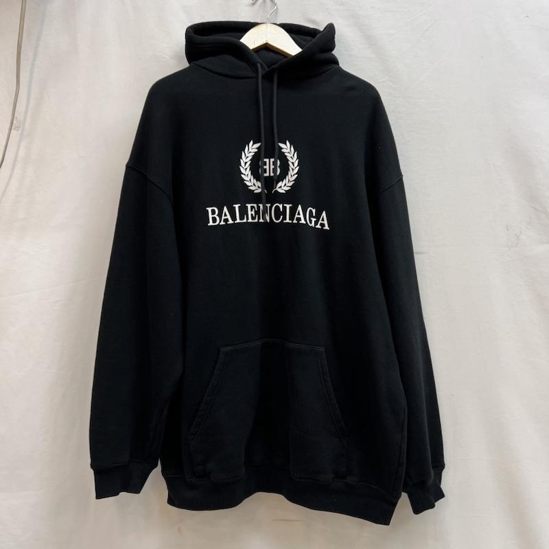 バレンシアガ 556143 TDV52 BBロゴ プリント プルオーバー パーカー S