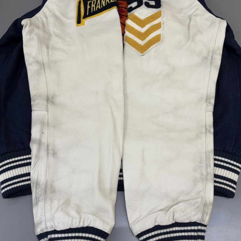 フランクリンマーシャル 豚革 レザー ウール コンビ スタジャン バー