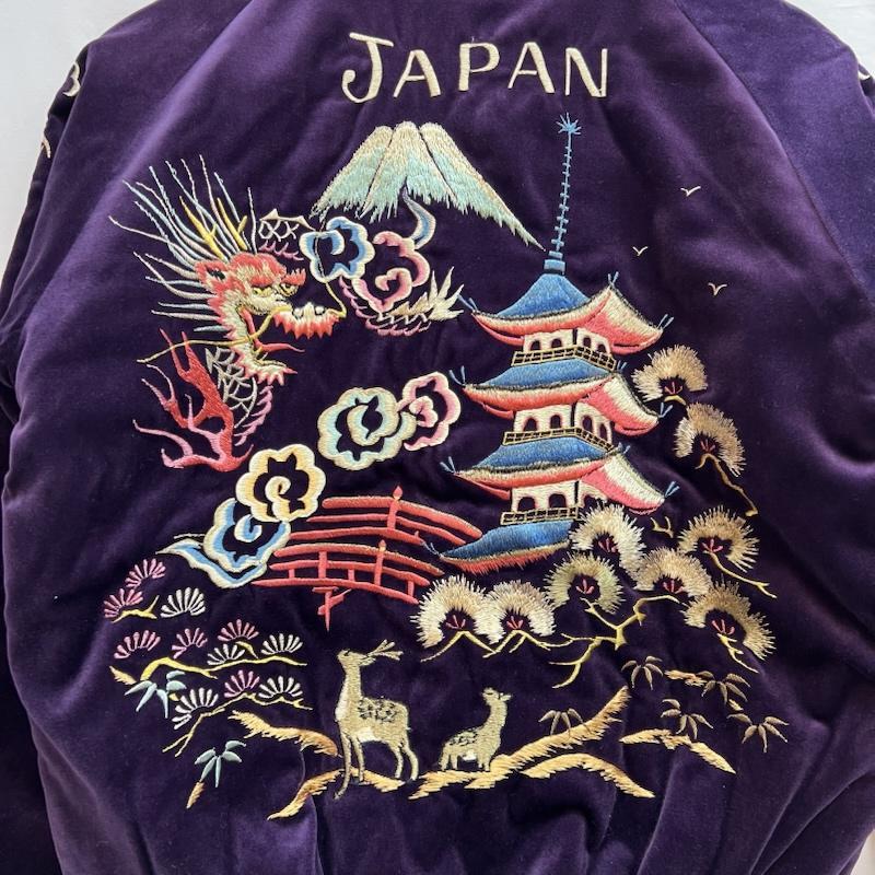 テーラートウヨウ TT15392 別珍 富士 龍 刺繍 リバーシブル スカジャン