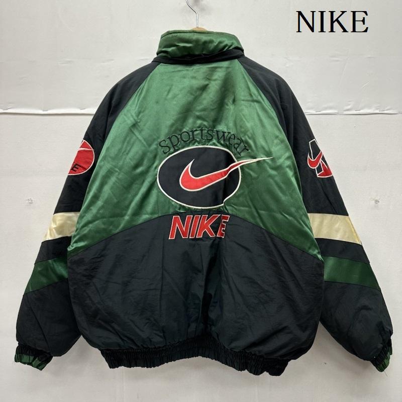 ナイキ 90s USA製 ロゴ 刺繍 ワッペン ナイロン ジャケット L 50144701