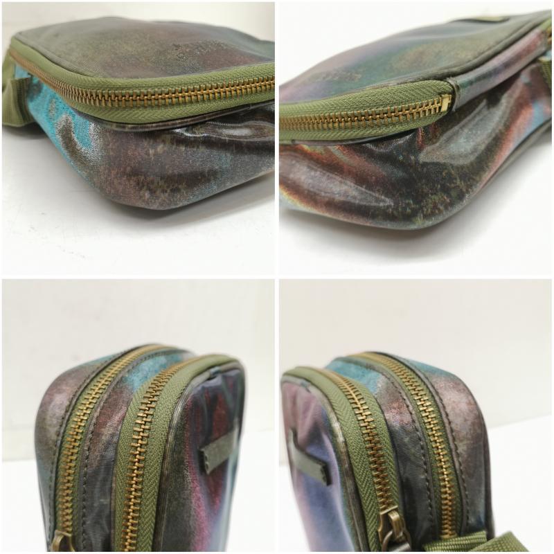 ジャンポールゴルチエ 90s Vサイバー ショルダーバッグ 玉虫色