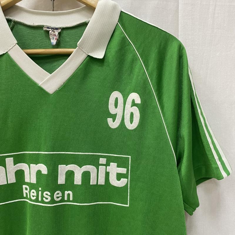 90s USA製 アディダス 半袖 サッカー プラクティス シャツ XL 緑 アディダス Vintage 80s 90s サッカーシャツ fahr mit Reisen グリーン