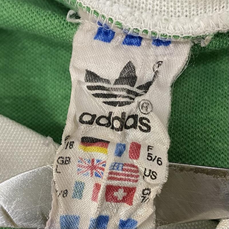 アディダス Vintage 80s 90s サッカーシャツ fahr mit Reisen グリーン