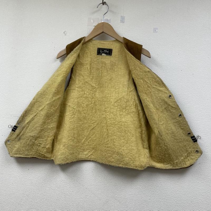 古着 70s Joo-Kay ムートン ベスト ジレ 前開き スナップボタン 