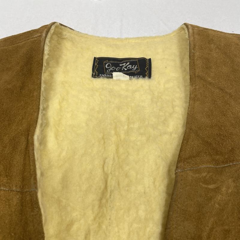 古着 70s Joo-Kay ムートン ベスト ジレ 前開き スナップボタン 