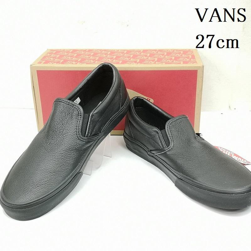 バンズ SLIPON シボ革 レザー スリッポン スニーカー 27.0cm 50145257