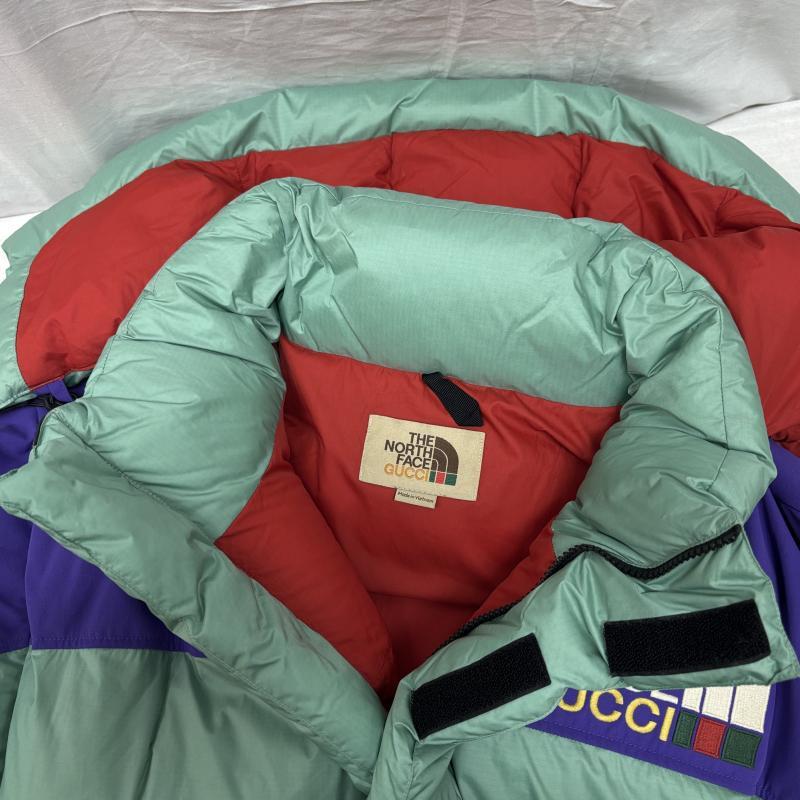 ザノースフェイス タグ付き GUCCI グッチ コラボ 21AW 切替 フーデッド ダウン ジャケット 700fp NF0A7UHB XL 50145335 50145335の画像
