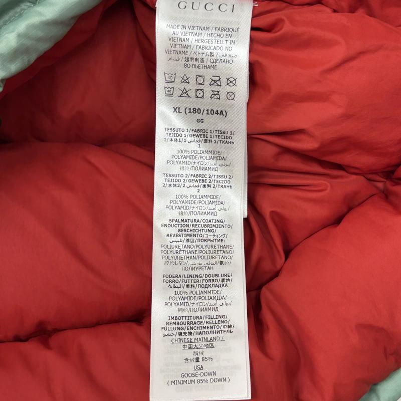 ザノースフェイス タグ付き GUCCI グッチ コラボ 21AW 切替 フーデッド ダウン ジャケット 700fp NF0A7UHB XL 50145335 50145335の画像