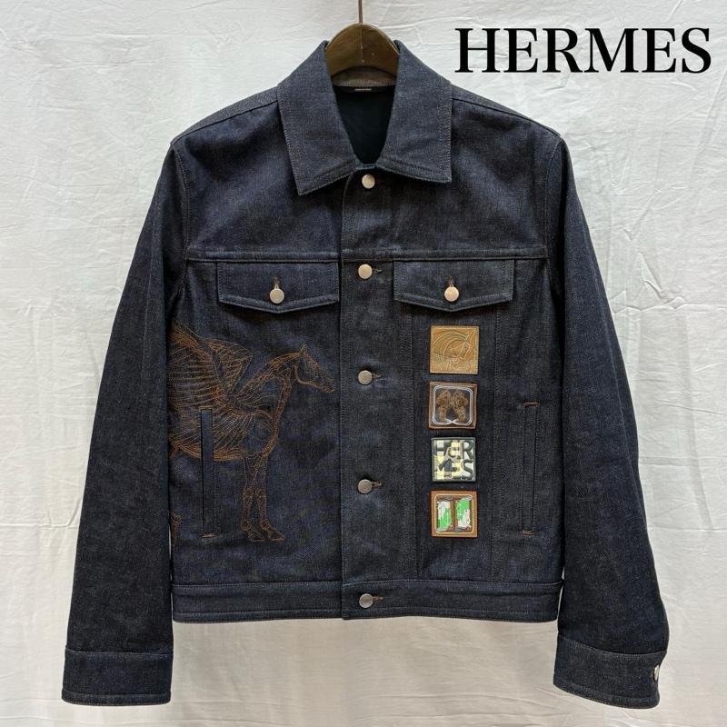 ヘルメス（サントリー） エルメス 23ss Icones au Carre Denim Jacket