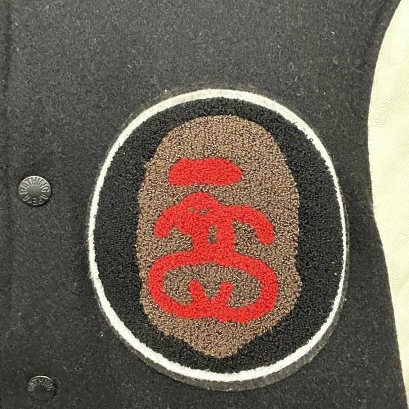 アベイシングエイプ A BATHING APE x STUSSY スタジアムジャケット 刺繍ワッペン M 50145407 50145407の画像