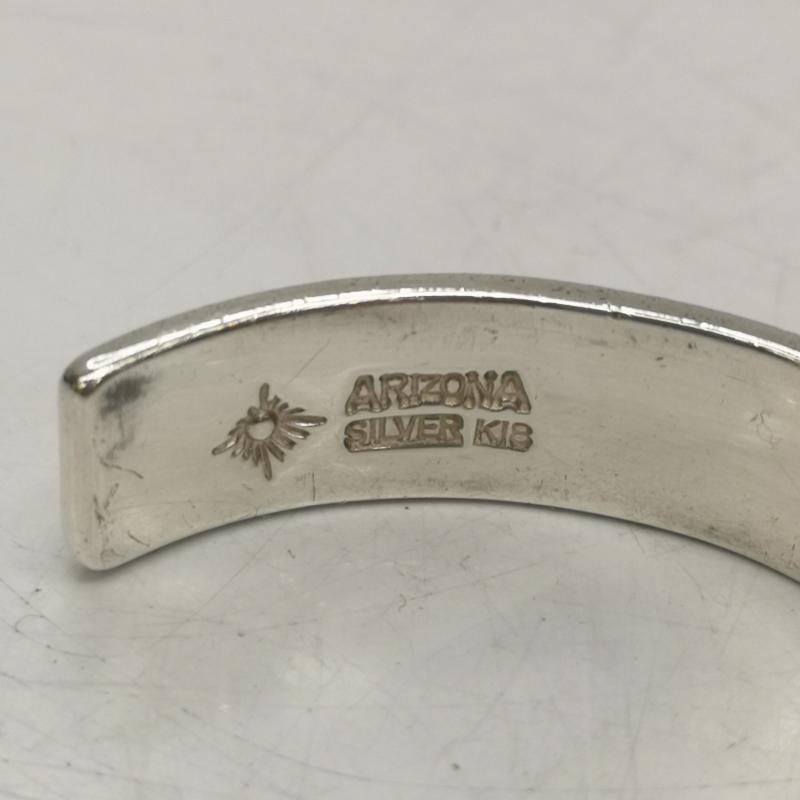 アリゾナフリーダム 唐草 太陽神 バングル ブレスレット K18 シルバー