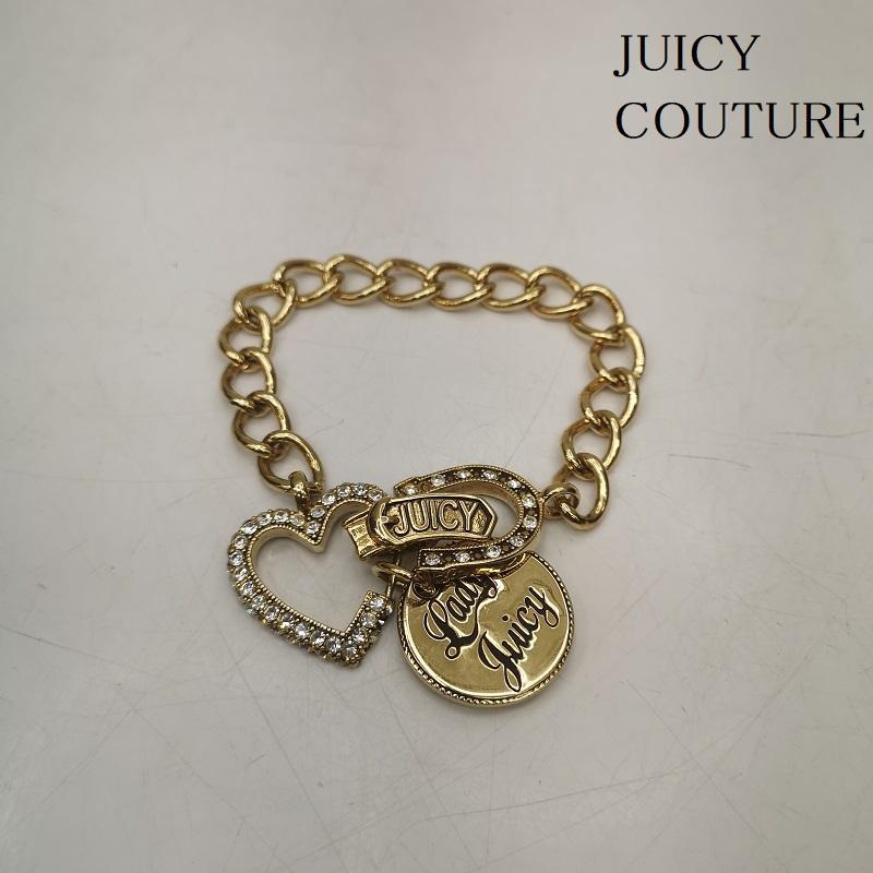 ジューシークチュール ゴールド ラインストーン ハートチャーム
