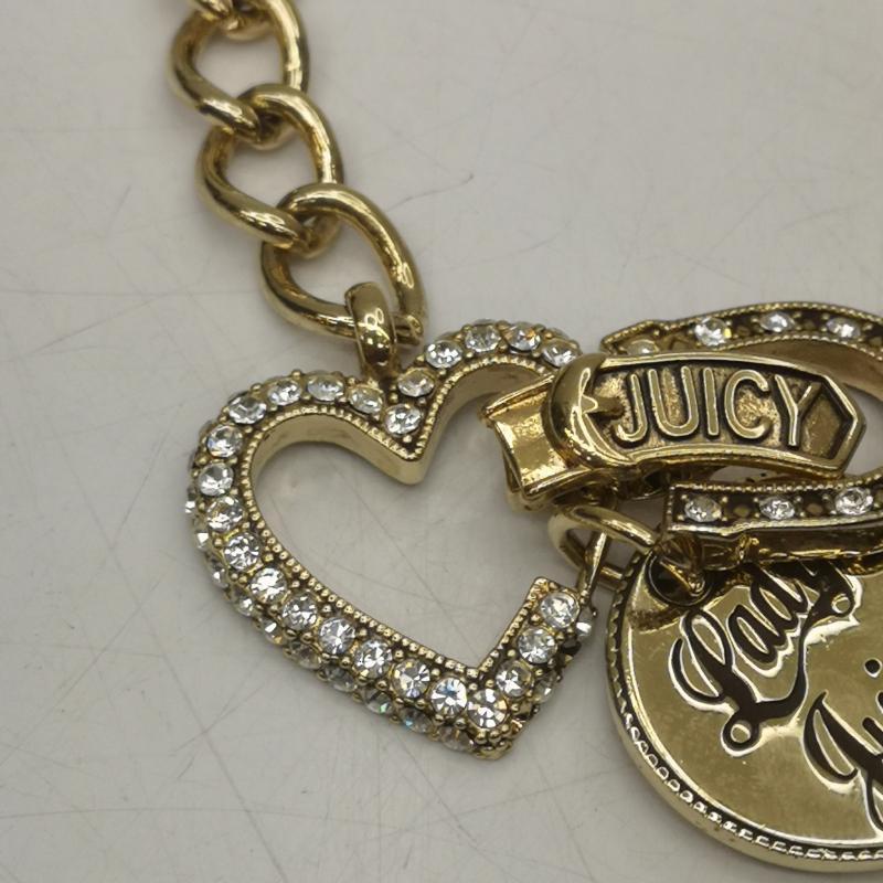 ジューシークチュール ゴールド ラインストーン ハートチャーム