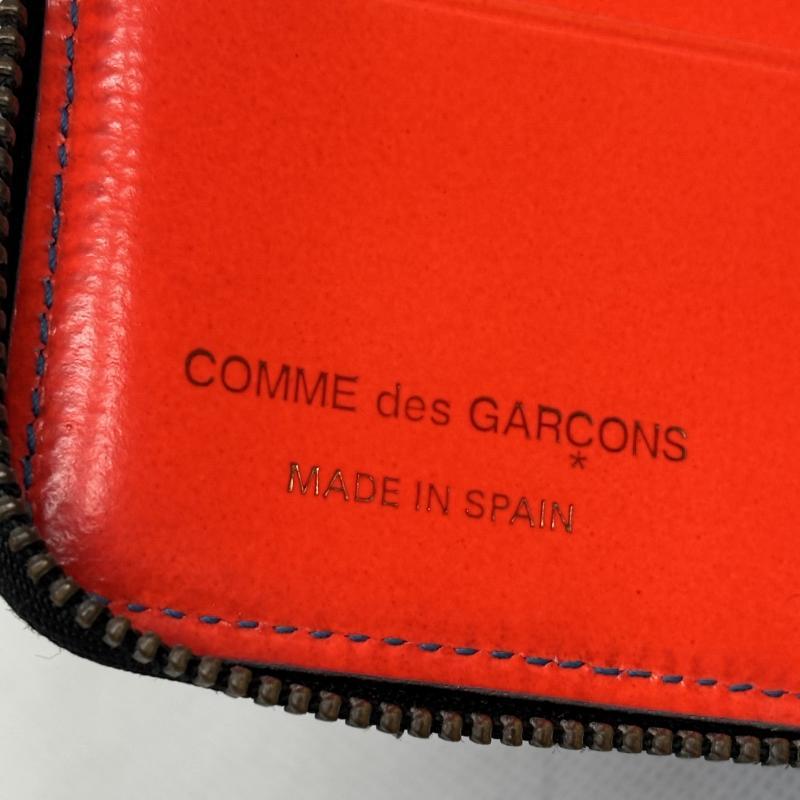 コムデギャルソン 二つ折り財布 ZIPウォレット ブルー マルチカラー