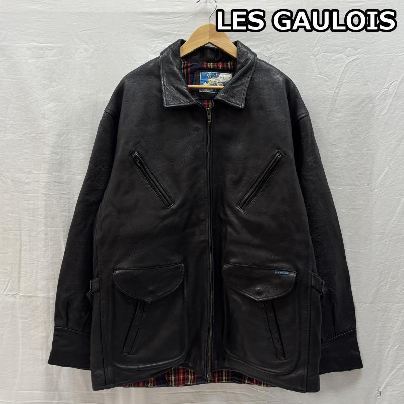 古着 LES GAULOIS ERIKSON'S フランス製 レザー ジャケット ハーフ