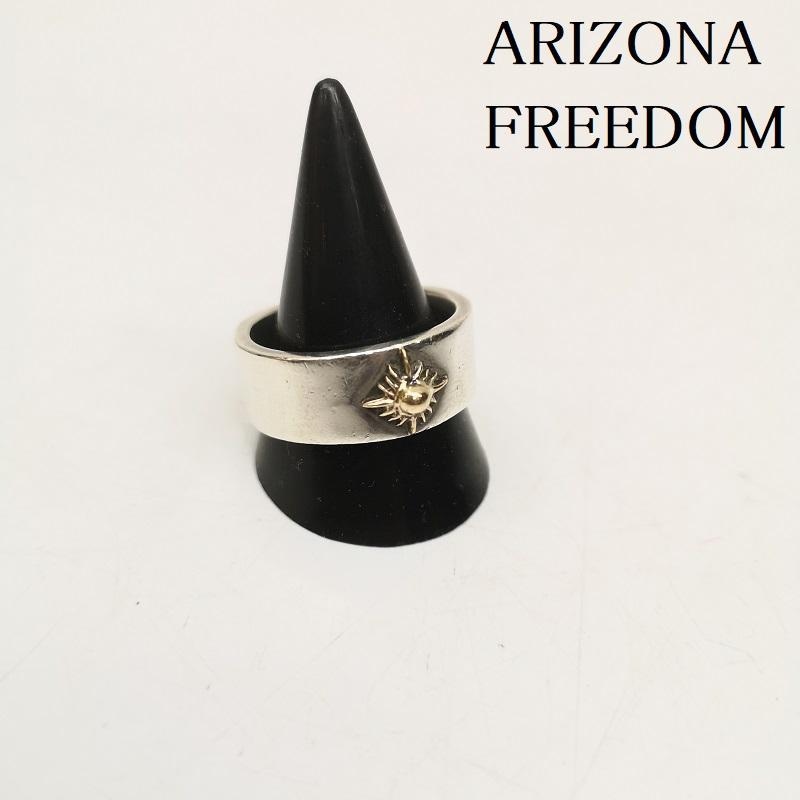 アリゾナフリーダム　シルバーリング　太陽神 アリゾナフリーダム 太陽神 シルバー リング K18 SV925 指輪 24号
