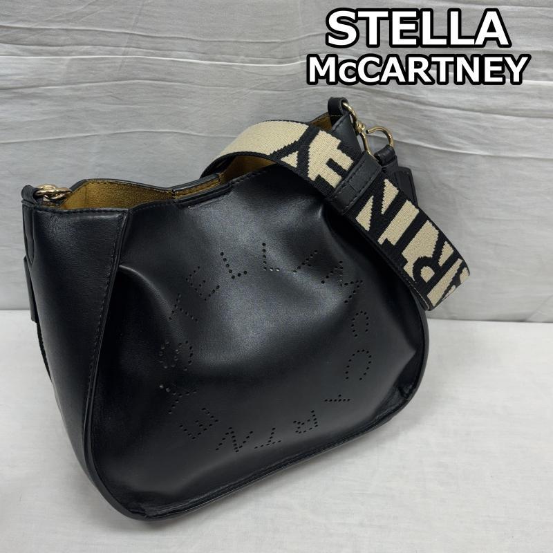 ステラマッカートニー 美品 パンチングロゴ ショルダーバッグ ステラマッカートニー イタリア製 パンチング ロゴ ストラップ