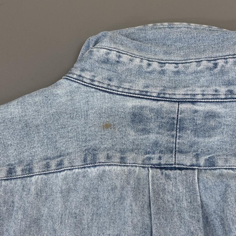 ラルフローレン 90s BLAIRE ポニー 刺繍 デニム シャンブレー ボタン