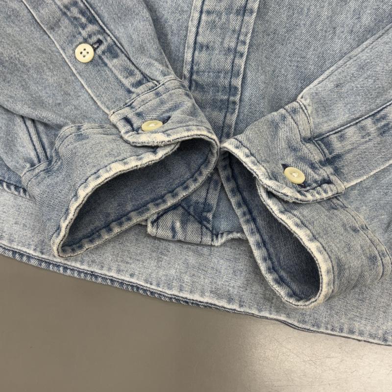 ラルフローレン 90s BLAIRE ポニー 刺繍 デニム シャンブレー ボタン