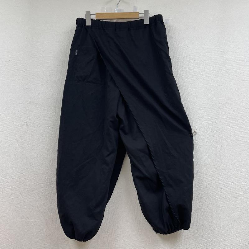 ソウ・ソウ 手柄寛衣下 片身替わり 濡羽色 縛り モスリン ワイドパンツ