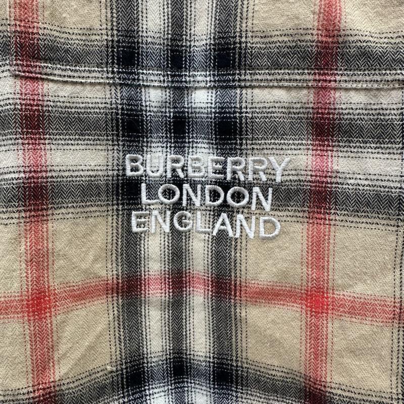 バーバリー 21AW ロゴ 刺繍 ノバチェック レギュラーカラー シャツ