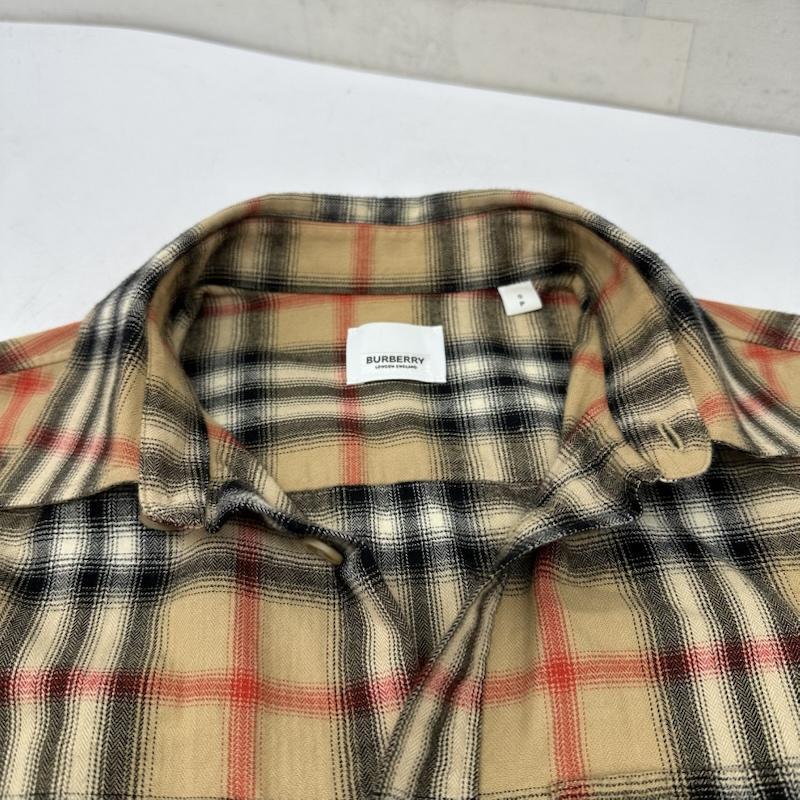 バーバリー 21AW ロゴ 刺繍 ノバチェック レギュラーカラー シャツ