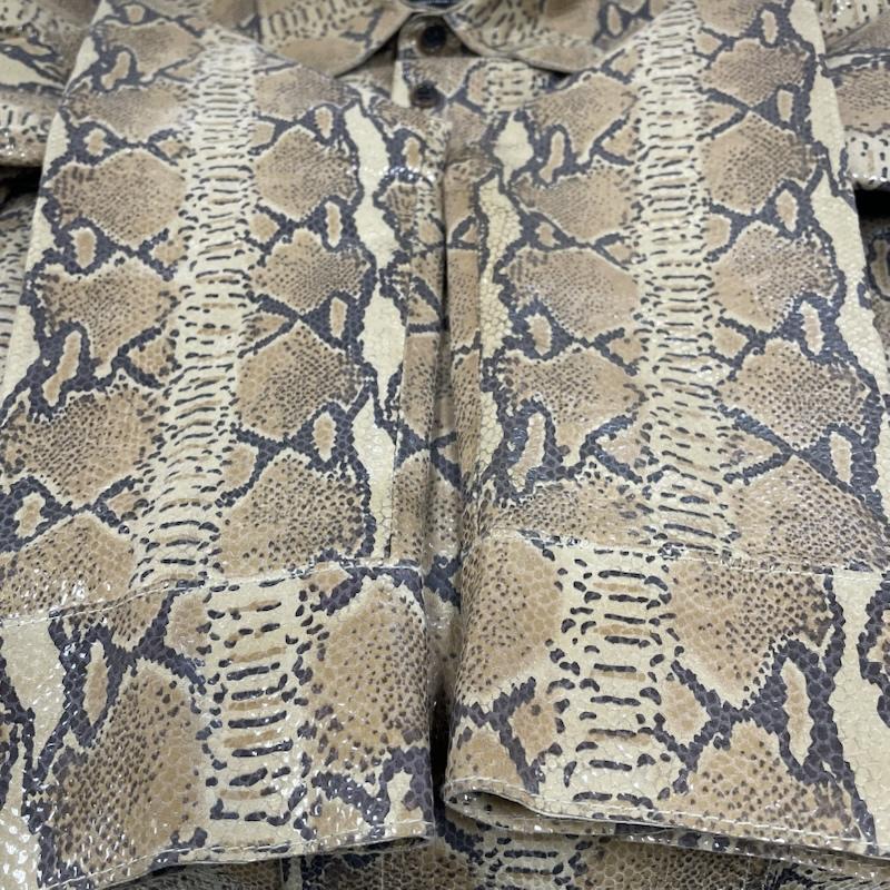 トルネードマート パイソン柄 レザー ジャケット ブルゾン ヘビ柄 豚皮