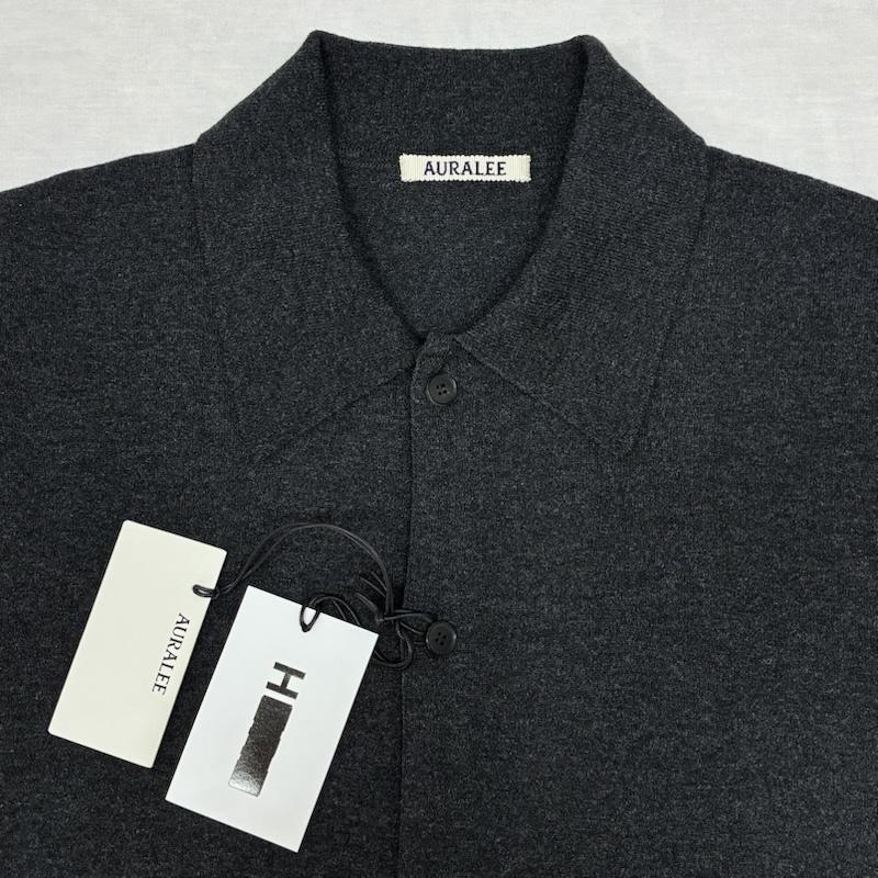 オーラリー 25AW HIGH TWIST WOOL KNIT SHIRT CARDIGAN ウール ニット