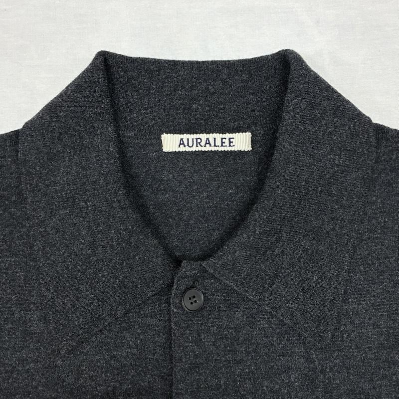 オーラリー 25AW HIGH TWIST WOOL KNIT SHIRT CARDIGAN ウール ニット
