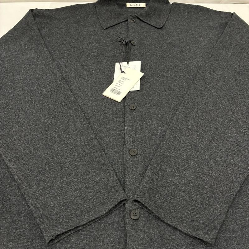 オーラリー 25AW HIGH TWIST WOOL KNIT SHIRT CARDIGAN ウール ニット