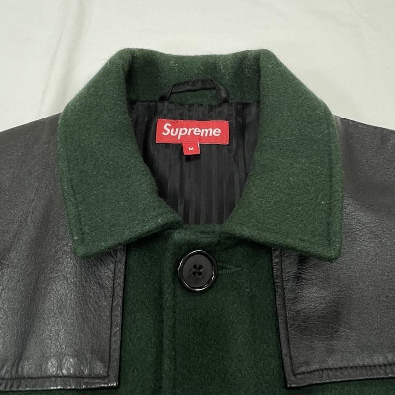 シュプリーム ドンキージャケット レザー ウール コート ブルゾン M