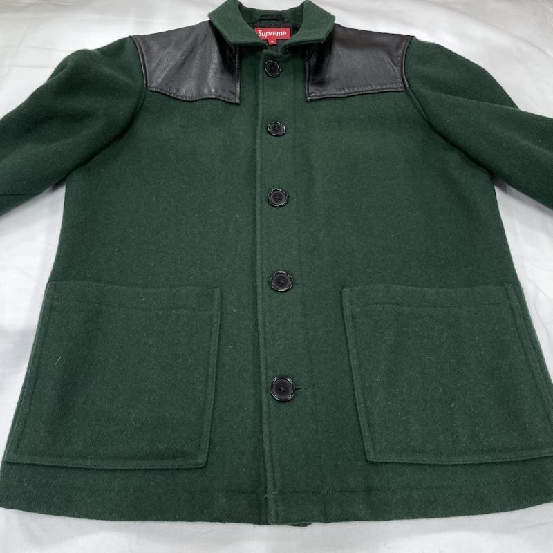 シュプリーム ドンキージャケット レザーウール コートブルゾンメンズ L シュプリーム ドンキージャケット レザー ウール コート ブルゾン M