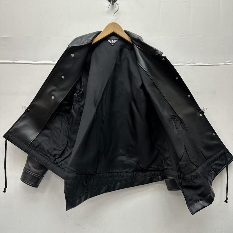 ブラックコムデギャルソン ツイステッド 変形ジャケット ブラックコムデギャルソン 22SS フェイク レザー 変形 ジャケット 1I