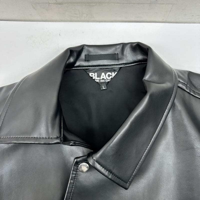 ブラックコムデギャルソン 22SS フェイク レザー 変形 ジャケット 1I