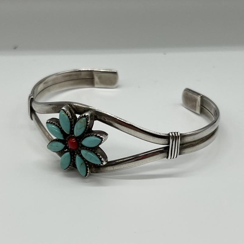 【新品】インディアンジュエリー 6バングル ターコイズ シルバー925 フェザー 新品】インディアンジュエリー 6バングル ターコイズ シルバー925