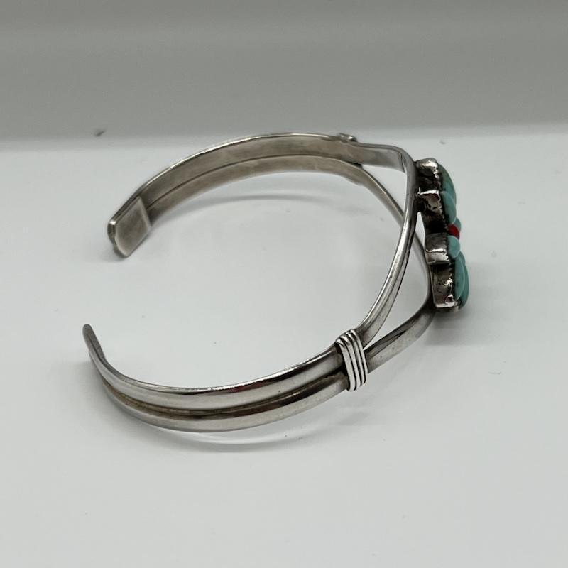 インディアン ジュエリー シルバー &ターコイズ バングル 1970年代 インディアンジュエリー SILVER シルバー 925 ターコイズ バングル
