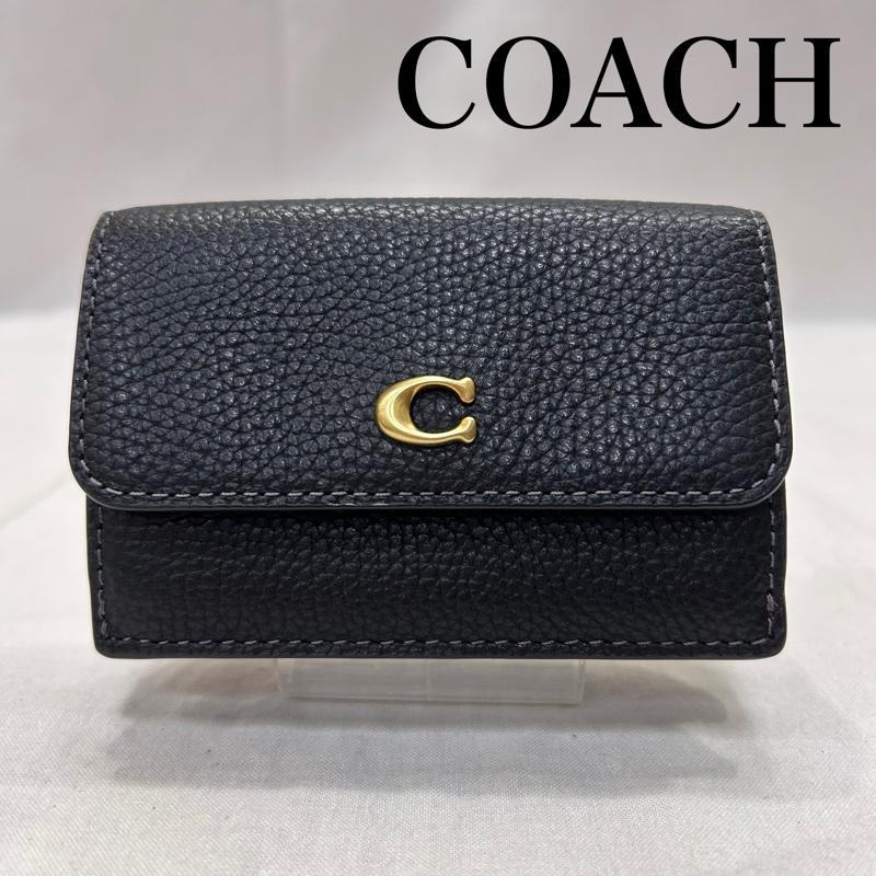 コーチ ミニ トライフォールドウォレット コンパクトウォレット レザー