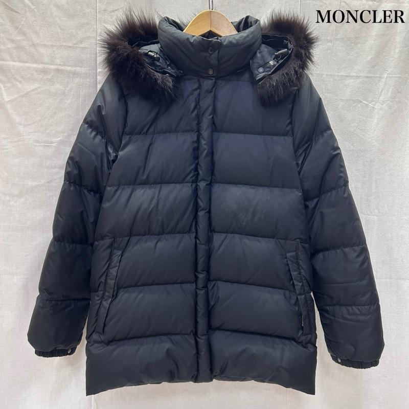 モンクレール ダウンジャケット ファー付き サイズ00 Z4H0030 black