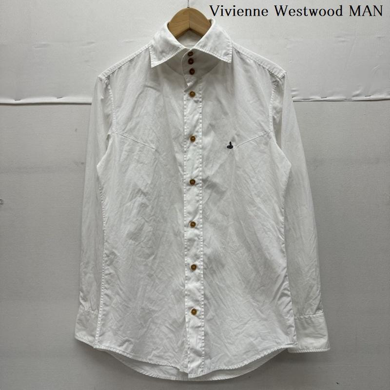 ヴィヴィアンウエストウッドマン ロゴ 刺繍 レギュラーカラー シャツ