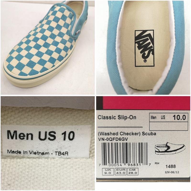 バンズ CLASSIC SLIP ON スリッポン チェッカー フラッグ スニーカー 