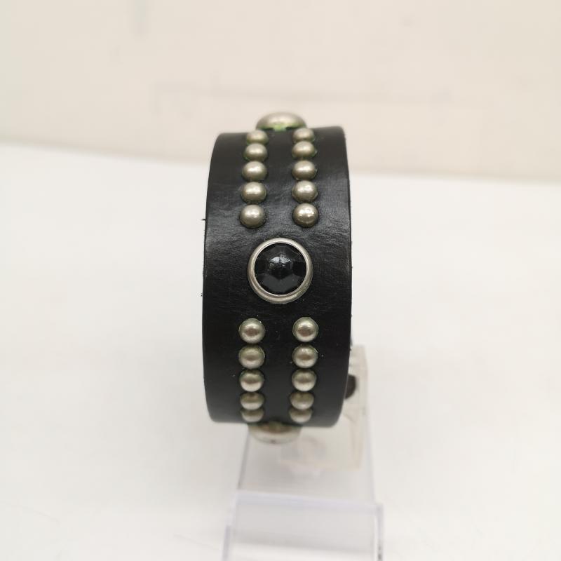 ウルフズヘッド HEAD PORTER レザー スタッズ バングル ブレスレット