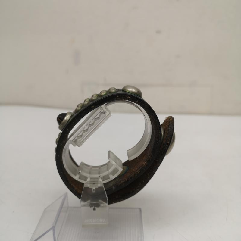 ウルフズヘッド HEAD PORTER レザー スタッズ バングル ブレスレット