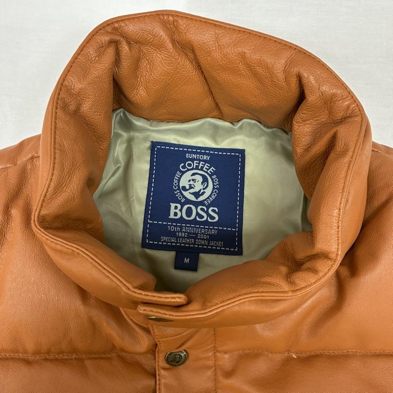 BOSS（ボス） 00s レザー ダウン ジャケット 豚革 ボスジャン M