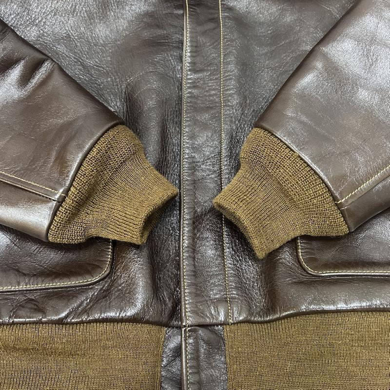 バズリクソンズ TYPE A-2 ROUGH WEAR CLOTHING CO. BR80593 HORSEHIDE ITALY製 38 38 50148327 50148327の画像
