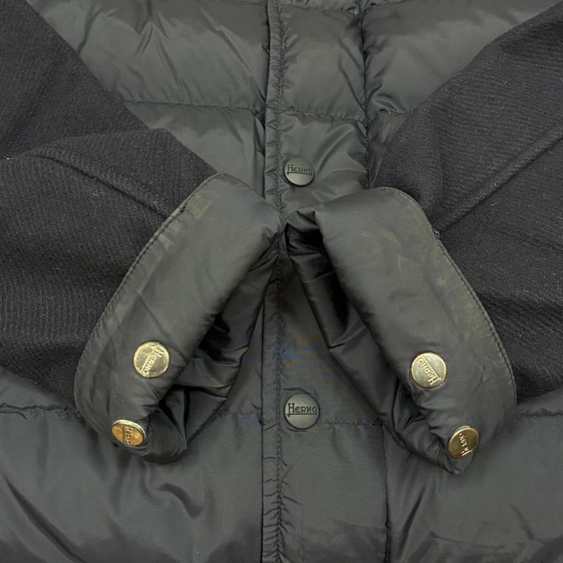 ヘルノ ウール ナイロン コンビ 切替 ダウンジャケット 50 50148794