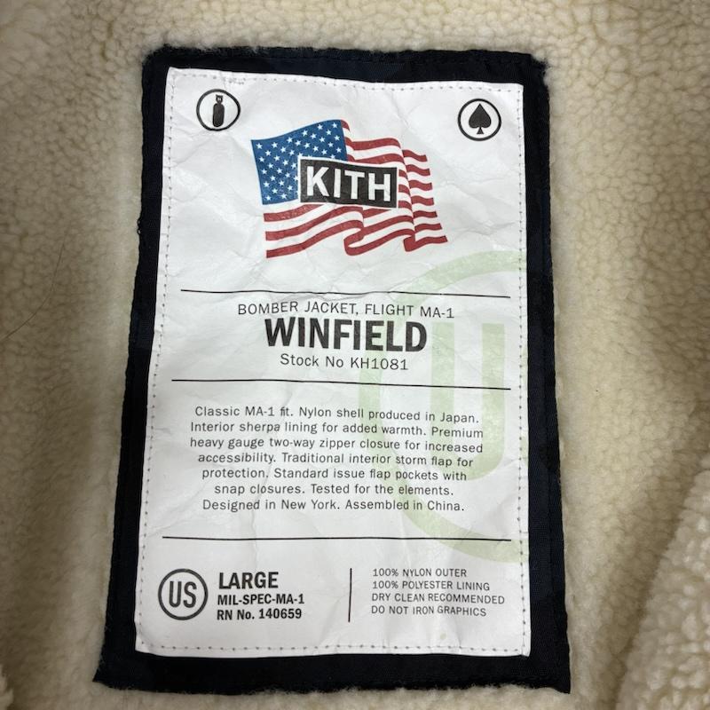 キス WINFIELD ボンバー フライトジャケット MA-1 裏ボア ウッドランド