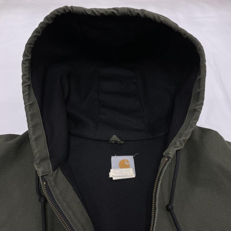 カーハート アクティブジャケット ジップアップ フード USA製 タグ
