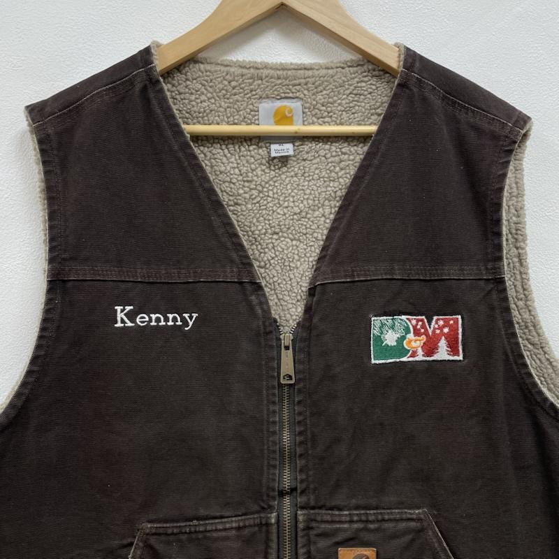 カーハート ダックベスト ジップアップ ジャケット ボア 刺繍 ロゴ